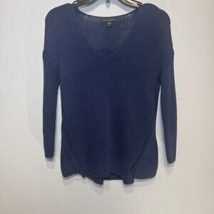 Metaphor women's‎ Navy Blue V-neck long-sleeve knit sweater Size S